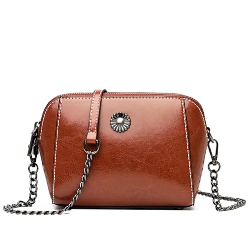 Image of Genuine Leather Small Crossbody Bags for Women | Lightweight Shoulder Purse, Designer Handbag with Adjustable Strap, Casual Travel Everyday Bag