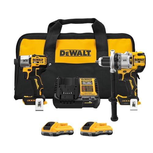 DEWALT 20V MAX XR 3-Speed Hammer Drill and Impact Combo Kit with XR POWERPACK Batteries (DCK2101QQ2)
