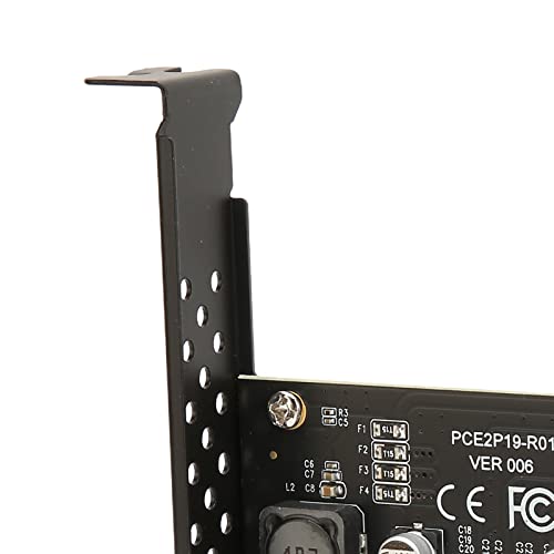 Karta Rozszerzająca PCIE do USB 3.2 - Szybka 5 Gb/S USB 3,2 Gen1 z Podwójnym Złączem 19pin, Wewnętrzna Karta Pionowa do Kompatybilności Kompatybilności, Czarna Płyta (Czarna tablica 19PIN)