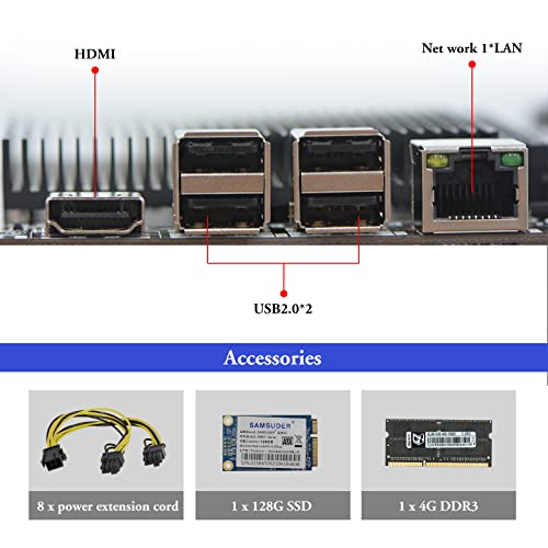 Mlliquea 847 Mining Motherboard, 8 Gpu Slots Mining Machine System, Cryptocurrency Miner Barebone Motherboard For Mining Ethw/Etc/Rvn/Ergo/Beam With Ssd, Ram #TOP3
