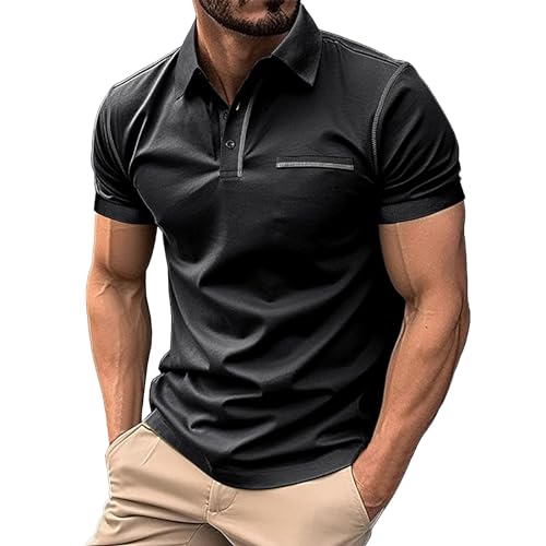 Polo homme col de bière confortable pour le sport et le voyage
