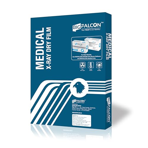 Image of BIGFALCON Medical Xray Dry Film for Inkjet Blue Base Size A4 (100 Sheets X-Ray Film for X-ray, CR, DR and OPG Images) Thickness - 210 Micron (A4 Size)