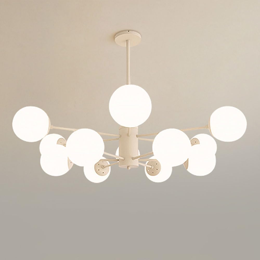 KXEcoLife Ceiling Pendant Light Fixture Modern Hanging Lamp Multiple Lights Globe Glass Chandelier E27 for Kitchen Island Bedroom Dining