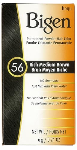 Bigen Permanent Powder Hair Color 56 Medium Brown miniatura 2