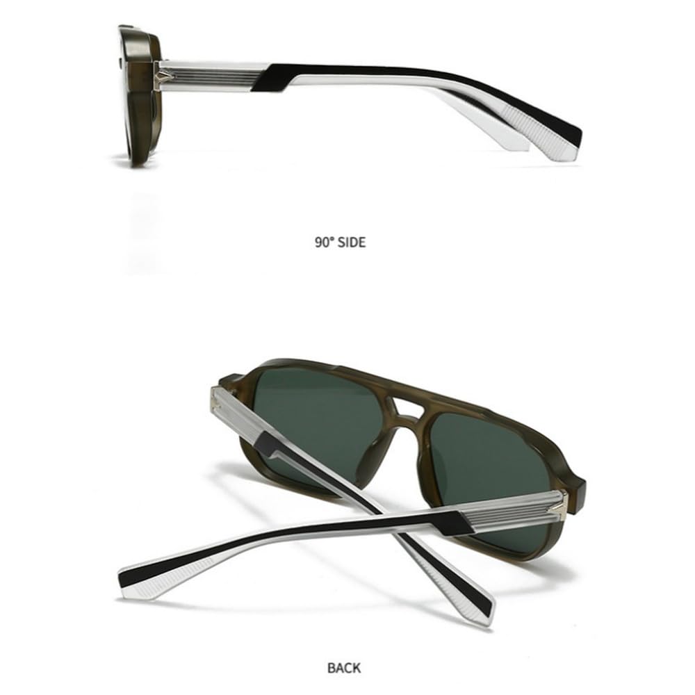 Gafas de sol de moda para hombre y mujer con remaches, protección UV400.