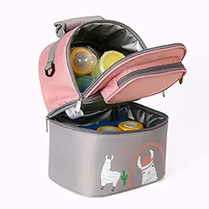 Breast Milk Cooler Bag with Contoured Ice Pack,Multifunction Maternity Baby Nappy Changing Bags Capacity Waterproof Travel Back Pack,Diaper Bag Backpack (Pink)