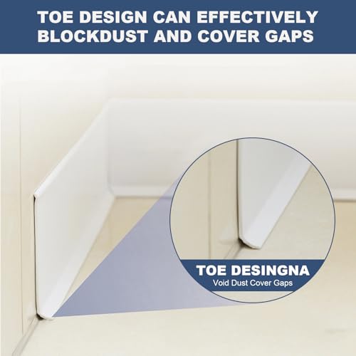 DSGL Flexible Baseboard Molding Trim, 4 in x 10 Ft Self-Adhesive Vinyl Wall Base,Peel and Stick Rubber Wall Base Moulding Trim (White) - Thumbnail 3