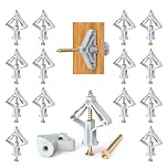 Wavanta 100Pcs Plasterboard Wall Plugs and Screws Set, Plasterboard Fixings, 50pcs Anti-Rotational Expansion Tube and 50pcs Plasterboard Anchor Screws, Drywall Cavity Wall Fixings