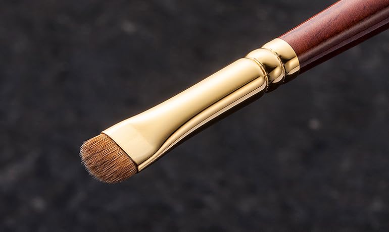 BISYODO Short Series Shadow Liner Brush - Round Flat Type, Brown