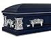 Titan Casket Veteran Select Steel Casket (Air Force) Handcrafted Funeral Casket - Dark Blue with Dark Blue, Silver-Lined Interior & Air Force Head Panel