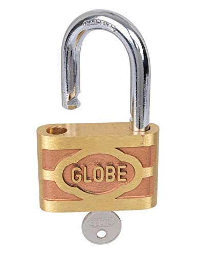Image of Imported Globe Original Hardened Pure Brass Locks taala with Free 3 Keys - Gold - (1.5 Inch, 1)