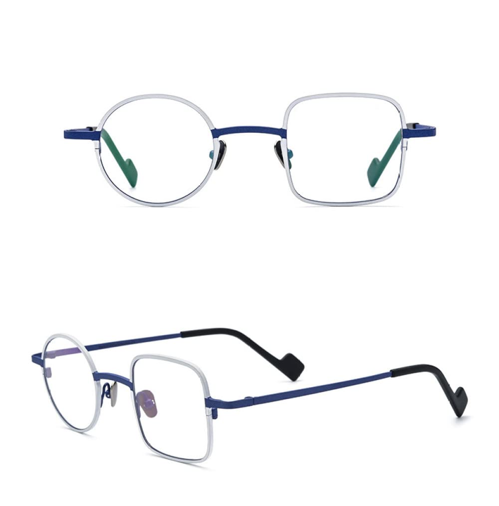 Vintage tytanowe oprawki do okularów męskie okrągłe kwadratowe okulary damskie okulary w stylu retro