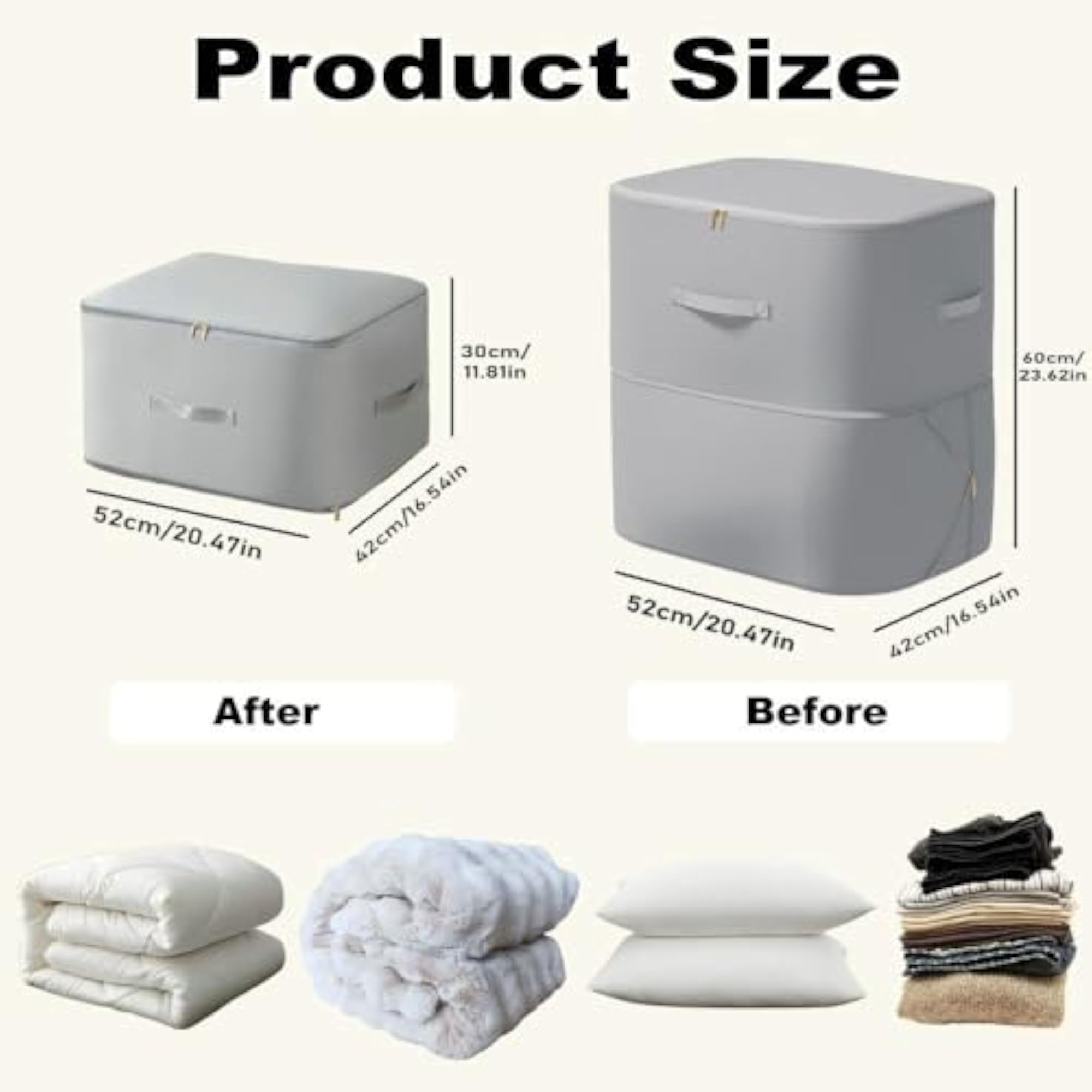 Bedding & Blanket Self Compression Storage Organizer Bag