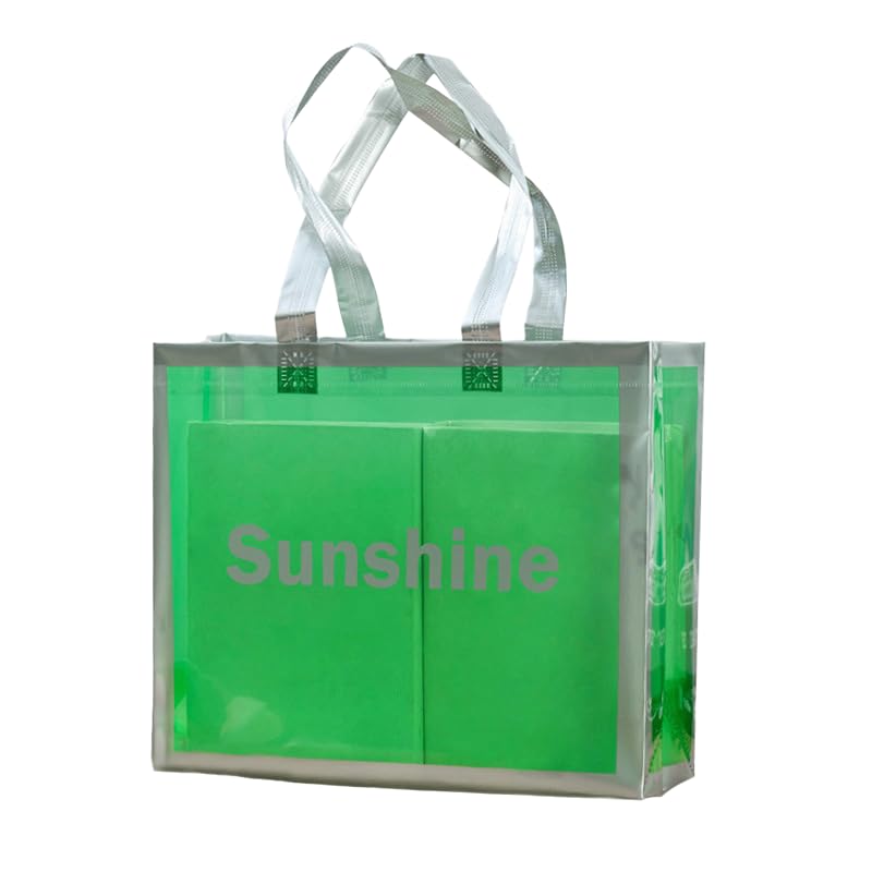 Sac cadeau transparent en PVC avec poignée 32/38cm pour mariage