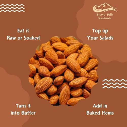 SnowHills Kashmir’s kagzi special Mamra Almonds in Shell (Mamra Badam) (10kg) - Natural and Origional Kashmiri Badam