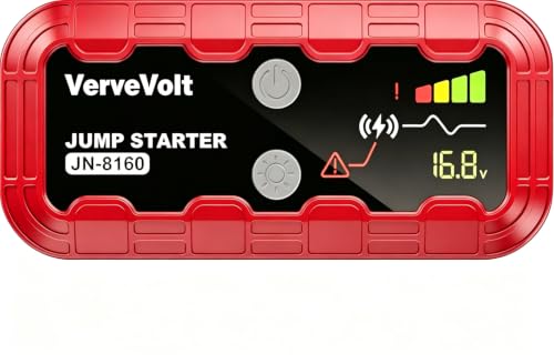 VerveVolt Arrancador de Baterias de Coche - Jump Starter, Red Chaqueta de plumón con calefacción