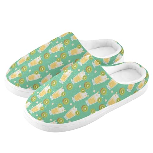 Kiwi Dessert Mens Womens Slippers Cozy Memory Foam Slippers Slip On Warm House Shoes for Indoor Outdoor Size 16/17 23011054