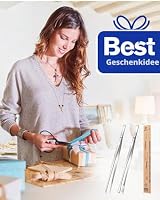 2 Stück 30,5 CM Küchenpinzette Feine Pinzettenzange, Professionelle lange Kochpinzette aus Edelstahl für BBQ, Meeresfrüchte, Reparieren und Servieren (SILBER) – Ansicht 7