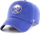 47 NHL Team Color Alternate Primary Logo Clean Up Adjustable Cap Dad Hat, Adult One Size Fits All - Buffalo Sabres Blue