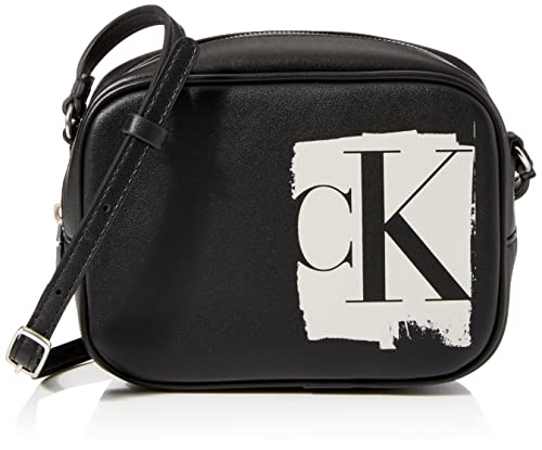 Calvin Klein Sac pour Appareil Photo sculpté 18 CK Box, Crossovers Femme, Noir, Taille Unique