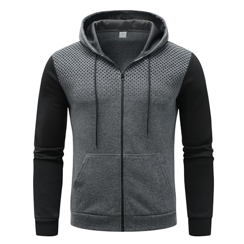 YOUTHUP Men's Tracksuits 2 Pieces Sweatsuits Full Zip Hoodie Jogging Sweat Sets Athletic Long Sleeve Casual Sports Outfit Set3