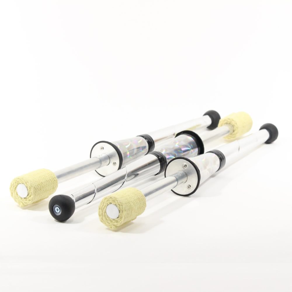 Zeekio Fire Torch Juggling Club Set - Premium Quality - Set of 3 (All Silver)