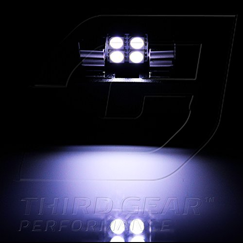 Tgp 31Mm White 4 Led Smd 5050 Festoon Door Light Bulbs Pair 1994-1997 Compatible With Honda Accord (4Dr Sedan Only) #TOP2