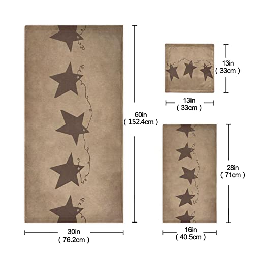Primitive-Bath-Towels-Set-of-3Vintage-Country-Rustic-Texas-Star-Farmhouse-Decoractive-Bathroom-Towels-Set-1-Bath-Towel1-Hand-Towel1-WashclothSoft-Shower-Towels-for-Bathroom-Beach-Gym-Spa Primitive Bath Towels Set of 3Vintage Country Rustic Texas Star Farmhouse Decoractive Bathroom Towels Set 1 Bath Towel1 Hand Towel1 WashclothSoft Shower Towels for Bathroom Beach Gym Spa