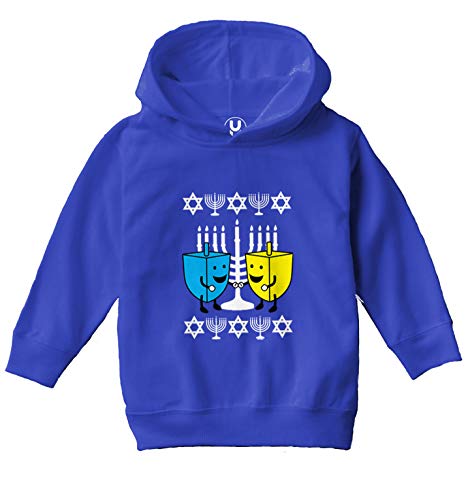 Happy Dreidels - Ugly Hanukkah Sweater Toddler/Youth Fleece Hoodie