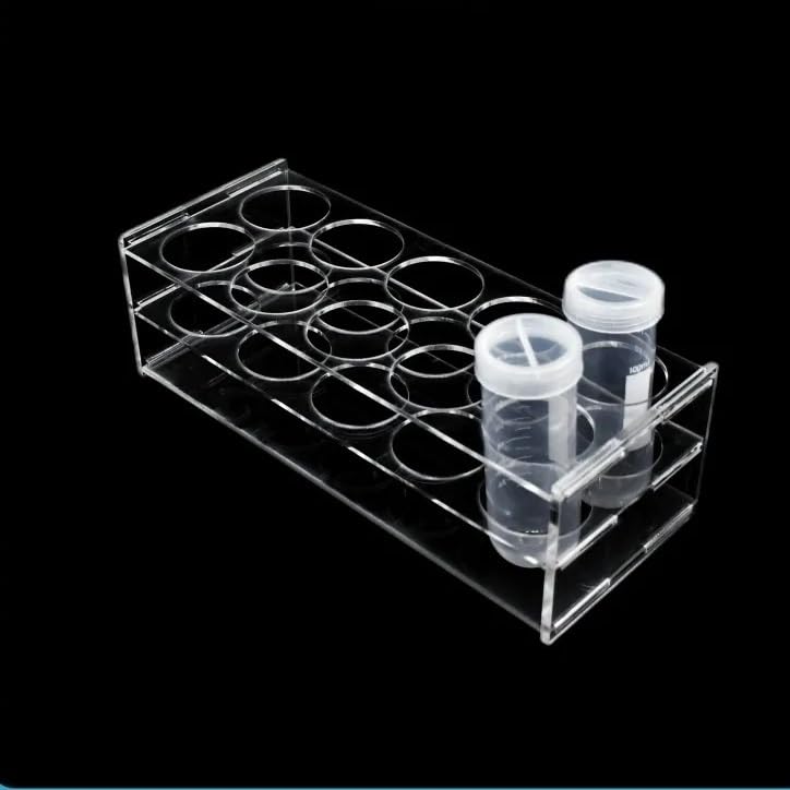 Plexiglass Rack for Centrifuge Tube 100 ml Plexiglass Stand Place 8 Tubes Transparent Test Tube Holder Diameter 40 mm