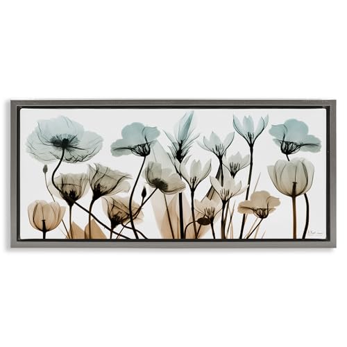 Stupell Industries 'Mixed Transparent Flowers'| Floating Frame Canvas Art