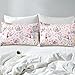 Erosebridal Floral Koala Girls Duvet Cover Toddler for Kids Baby Pink Jungle Animal Comforter Cover Spring Botanical Cartoon Floral Flower Bedding Set Dreamy Fantasy Girly Preppy Cute Bed Set