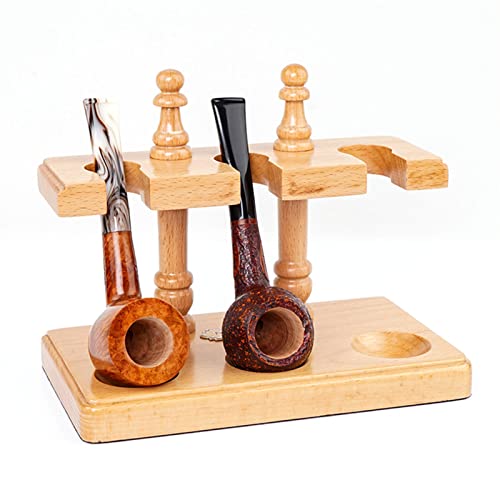 Soporte de madera para 3 pipas de tabaco y estante expositor universal