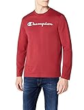 Lange Ärmel Champion Herren - Classic Logo Langarm T-Shirt - Rot, XL