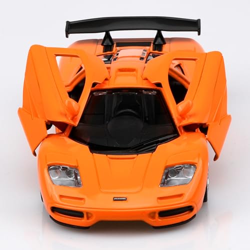 Modelo de auto Mclaren a escala 1:36 color naranja miniatura 6