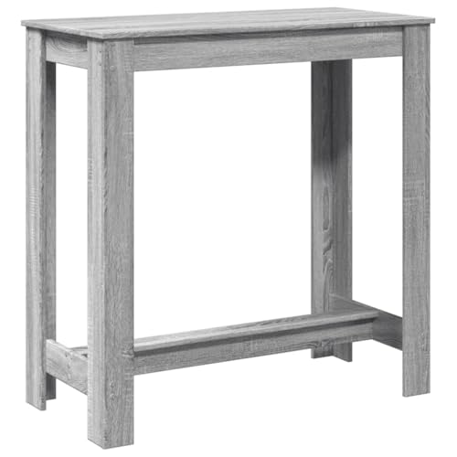 vidaXL Tavolo da Bar Grigio Sonoma 102x50x103,5cm in Legno Multistrato, Tavolo Bar da Cucina, Tavolo da Bar, Arredamento da Bar, Tavolo Alto