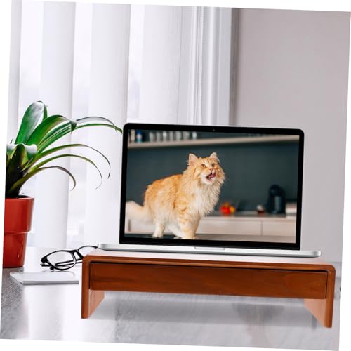 Support écran ordinateur surélevé étagère rangement bureau pour haut-parleur