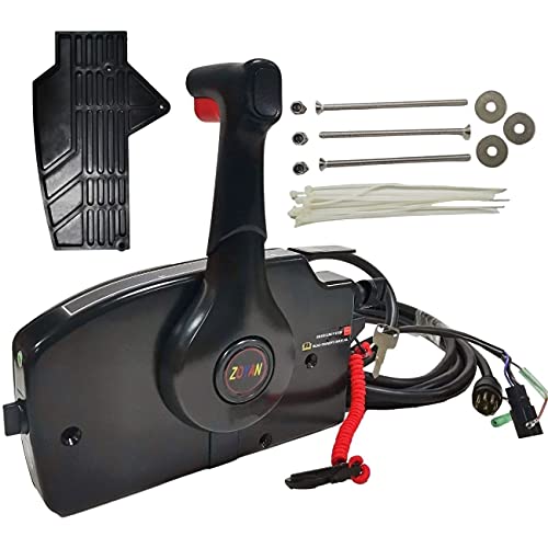 ZOYAN for Boat Throttle Control 881170A3 Quicksilver Remote Control Box with 8 Pins Outboard Control Box with Emergency Lanyard Side Mount fit for Mercury Engine by ZOYAN - Used condition - US$118.38