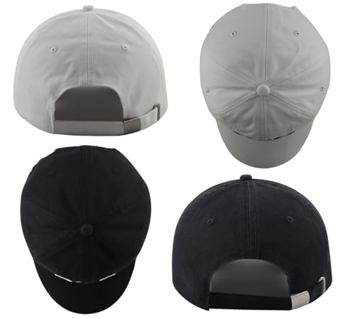 Image of GzacDeope 2PCS Dad and Mom Hat for Men Women, Funny Adjustable Cotton Embroidered Parents Gifts Baseball Cap
