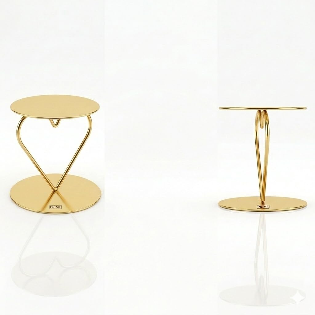 Heart Cake Spacer Stand - Silver & Gold -3