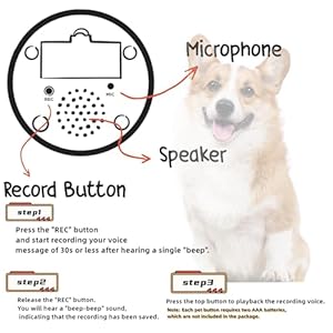   Dog-Buttons-for-Communication-Dog-Training-Speaking-Buttons-Dog-Clicker-with-Waterproof-Anti-Slip-Mat-Stickers-30s-Voice-Recording-Talking-Button-Pet-Speech-Training-Buzzers-1-pc