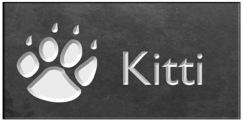 Personalised Engraved pet Memorial in Slate (Cat)