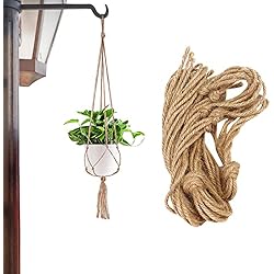 Maceteros Macrame Paso Paso ZLXFT Colgador de Plantas,Planta Suspensión Colgador de Cuerda de Algodón,Macramé Colgador de Plantas Colgante,Macetero Colgante de Macramé para Interior y Exterior