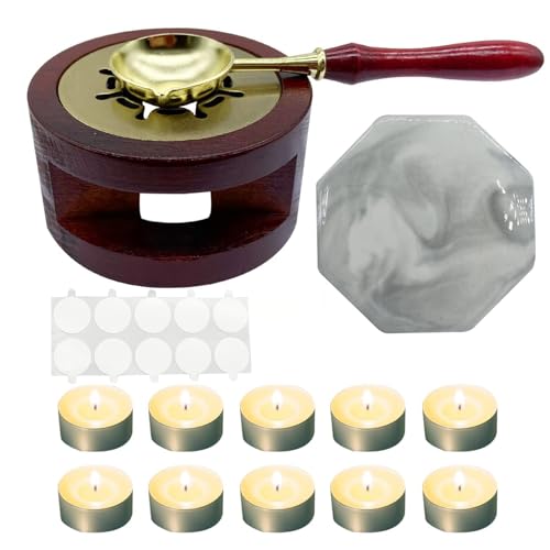 Kit de cachet de cire anti bavure avec support pour sceau et planche adhésive
