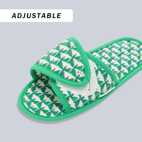 Image of EUXTERPA Women Travel Slippers, Adjustable Ladies Slipper, Lightweight Easy Carry Foldable Travel Slippers with Storage Bag
