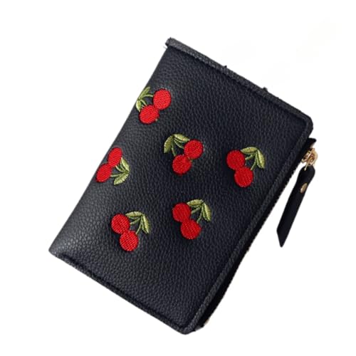 Cherry Cute Vintage Wallet Cute Purse Coin Pocket Small Wallet for Women Zip Y2k Mini Leather Cash Wallets with Zipper