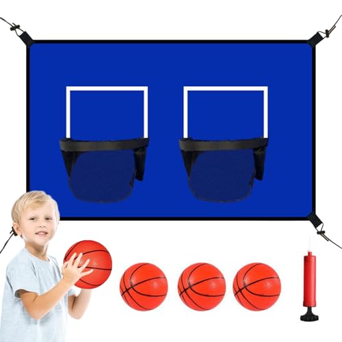 Panier de basket pour trampoline et jeux de plein air en famille dans le jardin