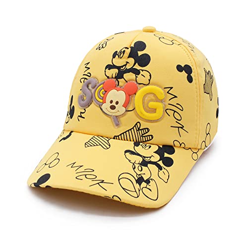 Image of VRITRAZ Kids Cartoon Character Baseball Cap, Stylish Printed Lightweight Adjustable Hat for School, Travel, Sports | Breathable Sun-Shade Cap for Boys and Girls (4-12 Years)