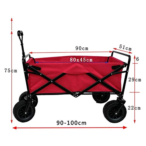 Carretilla plegable para jardín, carrito de almacenamiento multi-función para camping y fotografía, carga 100Kg miniatura 3