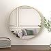 Beauty4U Small Circle Metal Frame Mirror, 15.7" Wall-Mounted Mirror for Bedroom, Bathroom, Living Room & Entryway, Vanity Mirror, Gold